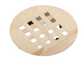 Wooden Mobile Flower Tray with 6 Wheels 360 Degree Rotating Rolling Plant Stand for Home V1294-YM0721-210331DY04-6