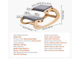 Ergonomic Kneeling Chair, Wooden Posture Knee Chair with Adjustable Thick Foam Cushions & Solid Wood V952-JYKGYHSBDLWKIM5W8001V0