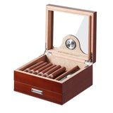 Cigar Humidor, Glass Top Cigar Humidor Box, Handmade Spanish Cedar Wood Cigar Desktop Box, Cigar V952-XQBSJMTKJ203V80ZUV0
