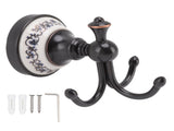 Wall Mounted Coat Hook 3 Prong Retro Look Corrosion Resistance Hanging Towel Hook for Bathroom V1294-YM0521-3112220086111