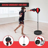 Kids Boxing Punching Bag Set Childrens Training Gloves & Fitness Stand V63-802127