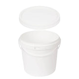 Kitchee Bulk 10x 5L Plastic Buckets Lids - Empty White With Handle Large Pail V238-SUPDZ-21934187380816