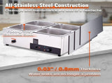 Commercial Electric Food Warmer Countertop Buffet 4*12 Qt Pan Bain Marie V952-BW4412QT1200W2SZRV3