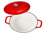 Enameled Cast Iron Dutch, 5.7L Pot with Lid and Dual Handles, Heavy-Duty Durable Cookware Pan, V952-ZTHLKX6QTTCTO54AA001V0
