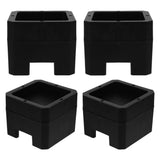 Bed Raisers Black Silicone for Bed Use Prevent Sliding and Add Storage 4Pcs V1369-AZ3-W-24445