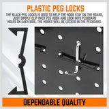 127Pc Pegboard Hooks Set Storage Baskets Organizer Hanger Inc. 4 Small Peg Board V465-97790