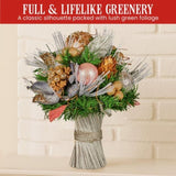 Christabelle 33cm Christmas Bouquet Floral Arrangement with Jewelled Baubles Berries Flowers Pi 112_GUE521