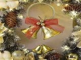 Golden Bell Front Door Artificial Christmas Wreath Pinecone Cotton Golden Flowers Indoor and Outdoor V1192-AZ-W-13840