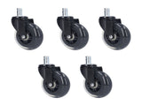 5 Pcs Chair Rotate Wheel 3in 360 Degree Noise Free Scratch Resistant Straight Chair Caster for V1294-YM0715-3116220006511