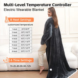 Wearable Electric Heated Blanket with Sleeves and Foot Pocket 127x177cm Smart Temperature Control V888-ELOSUNG54195
