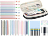 44 Piece School Supplies Set with Pencil Case Pastel Highlighters and Gel Pens Black, 22 x 10.5 x V1237-ZY-818-301