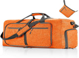85L Foldable Travel Duffel Bag, Water-Resistant Weekender Sports Bag with Shoe Compartment, V1237-ZY-924-389