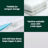 Giselle Bedding Memory Foam Mattress Topper Ventilated Cool Gel 5cm Single MATTRESS-TOP-VH-GEL-5-S
