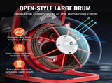 Drain Cleaner Machine Drain Auger 50FT x 1/2 Inch Manual Feed & 4 Cutters V952-SDJJKLSGDSTJZQNLAV3