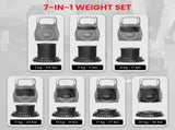 Powertrain 2x 20kg Adjustable Kettlebell One Hand Adjustment Weight Set AKB-XDB-20-2
