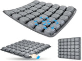 Dark Grey Portable 3D Aircell Travel Inflatable Seat Cushion with Built-in Pump 36 Airbags V888-ELOSUNG52083