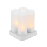 Rechargeable LED Flickering Flameless Candles Tealight Candles Lights with Frosted Cups Charging V1294-YM0901-H19839UK-4