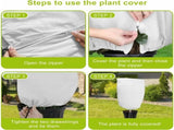 3 pcs Set Winter Plant Covers With Drawstring And Zipper 80G/M Polypropylene Winter Covers Heavy V1188-MS-227-1366