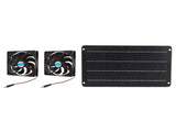 20W Solar Panel Fan Kit Heat Dissipation Ventilation Solar Powered Dual Fan with Switch for Chicken V1294-YM0710-3113230282611