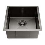 Cefito Kitchen Sink 44X44CM Stainless Steel Basin Single Bowl Black SINK-BLACK-4444