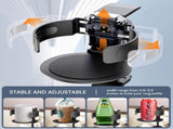 Two desktop clip-on cup holders and headphone hanger - adjustable, non-slip silicone, maximum load V888-ELOSUNG35655