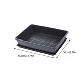 3 Sets Plastic Germination Nursery Pots for with Drainage and Plant Breathing Black V1369-AZ3-W-20025