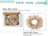 24 Inch Spring Wreaths for Front Door - Artificial Flower Wreath with Baby Pink & Cream Daisy, V1258-DP02-C-2656