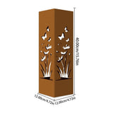 Outdoor Pineapple Garden Column, Rustic Metal Light Cover Sculpture, Modern Yard Statues, Patio V1192-AZ-W-26247
