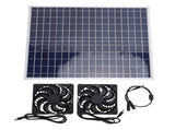 22W Solar Panel Double Exhaust Fan Kit 12V Solar Fan for Chicken Coop Dog House Greenhouse Shed RV V1294-YM0901-3113250238311