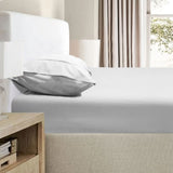 Ramesses 2000TC Bamboo Embossed Fitted Sheet Combo Set Silver King Single V442-KIT-FITTEDSS-2000TCBAMBOO-SILVER-KS