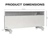 Noirot Spot Plus 2000W Electric Panel Heater Timer & Castors - Silent & Allergy-Free - Refurbis 7358-7T