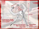 10 Pcs Locking C Clamp, Pliers Adjustable Welding Clamp with Regular Tip and Swivel Pad for Shop V1259-DP01-A-5745