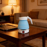 Small Portable Foldable Electric Kettle, Travel Collapsible Hot Water Boiler for Coffee Tea, V1369-AZ3-W-13511