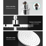 Cefito 9'' Rain Shower Head Set Handheld Round High Pressure Chrome SHOWER-A1-RO-9-SI