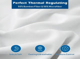 4 Piece Hotel Bamboo Cooling Sheet Set -Ultra Soft 2000TC Breathable Bed Sheets Set with 37 V1317-HB-ZXW9-AUSK-4JT-BAI