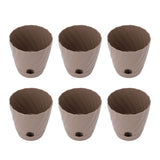 6pcs Plastic Flower Poting Plant Container Lightweight Plastic Planter for Home Balcony V1294-YM0901-3111240201713