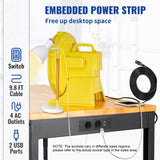 VEVOR Adjustable Height Workbench 1549 x 508 mm Work Bench Table Power Outlets V952-SMKDJGZTBDLZMOAL4V3