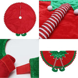 48 Inch Elf Christmas Tree Skirt with Candy Striped Legs and Wavy Trim, Christmas Decoration V1263-JX-1605