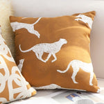 SOGA 50cm Throw Pillow Brown and White Cheetah Animal Print for Home Dcor FRENCHCUSHION338