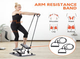 Mini Stepper Home Office Stair Stepper Machine with Resistance Bands and LCD Monitor for Full Body V985-STEPPERS2