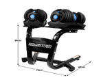Powertrain 48kg Adjustable Dumbbells Set Home Gym Exercise Free Weights Stand - Blue DMB-BF1-024-2S-BU