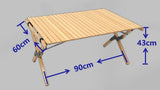 4 Chairs & 1 Table Set Bamboo Camping Folding Portable Outdoor Picnic Travel BBQ V563-MD-020MN_019M-NW__SET4