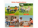 Folding Camping Table, Adjustable Height Portable Side Tables, Aluminum MDF Beach Table with Mesh V952-MDBKHWZDZ24Y0Q4P4001V0