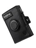 NNEOBA Mens Blocker Wallet - Genuine Leather Wallet with Coin Pocket, Black V728-1005006770683571-BLACK(NO-AIRTAG)
