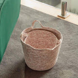 2 Piece Cotton Rope String Carry Handles Storage Baskets Set V915-MB0051