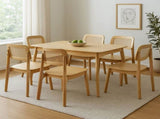 Levede 6x Rattan Dining Chair Wooden Kitchen Chair CH1145-2-NTX3