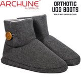 Archline Orthotic UGG Boots Slippers Arch Support Warm Orthopedic Shoes - Grey - EUR 37 V563-AS103-37