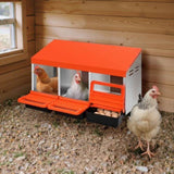 Chicken Nest Box, 3-Compartment, 15 to 30 in Stable & Corrosion-Resistant Metal Nesting Boxes with V952-JSCDX1530INCCC3QIV0