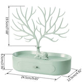 Antlers Jewelry Display Stand with Drawer, Tree and Deer Jewelry Rack Organizer or Ring Earrings V1370-AZ4-07048