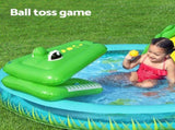 Bestway Kids Inflatable Splash Play Pool with Slide Ball Crocodile Fishing Net BW-POOL-PLAY-53166